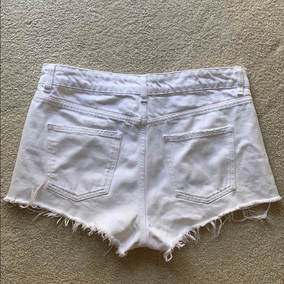 ASOS White Denim Cuttoff Shorts - Picture 2 of 3